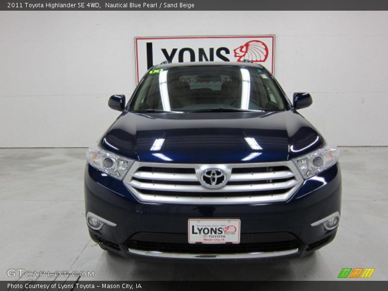 Nautical Blue Pearl / Sand Beige 2011 Toyota Highlander SE 4WD