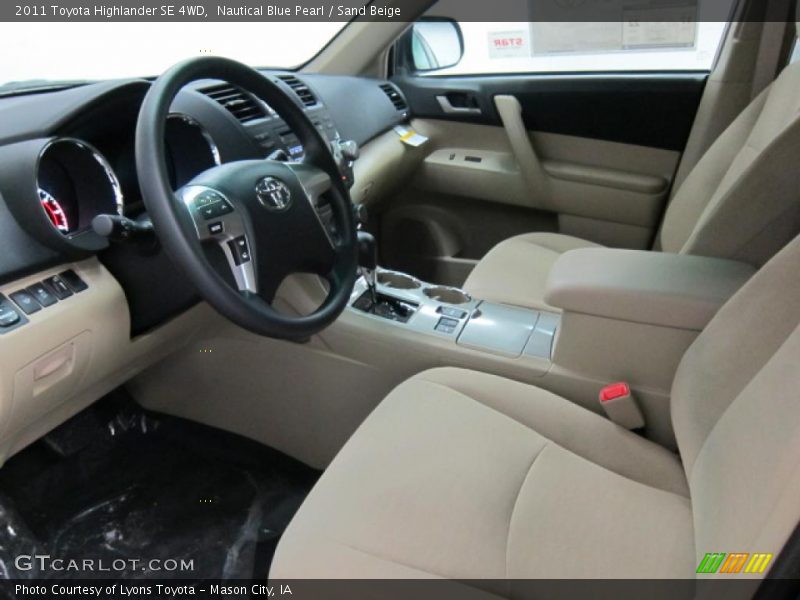 Nautical Blue Pearl / Sand Beige 2011 Toyota Highlander SE 4WD