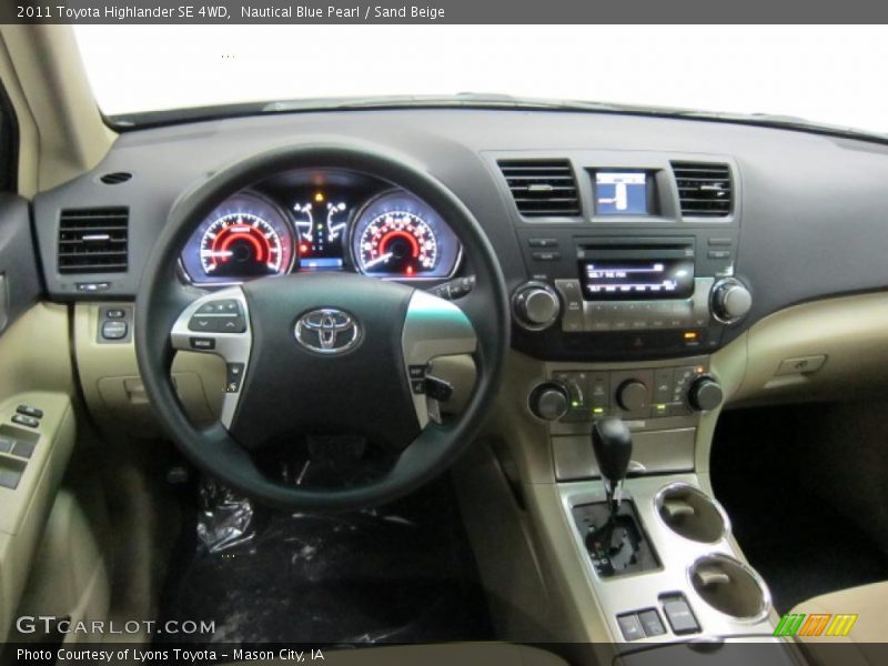 Nautical Blue Pearl / Sand Beige 2011 Toyota Highlander SE 4WD