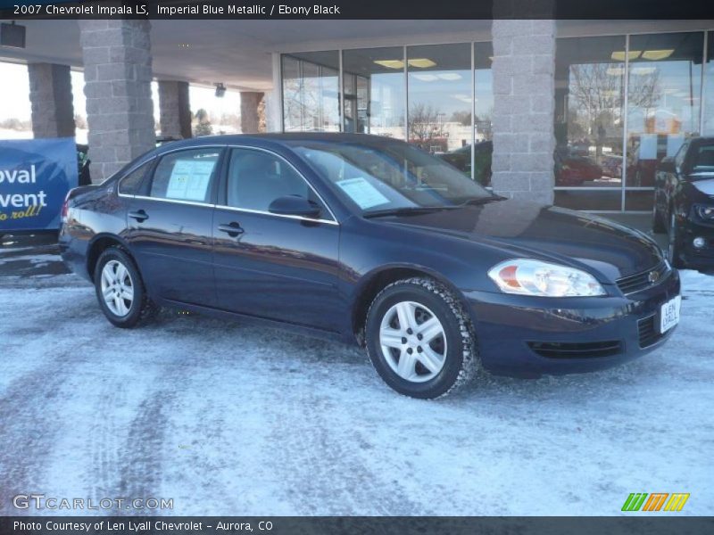 Imperial Blue Metallic / Ebony Black 2007 Chevrolet Impala LS
