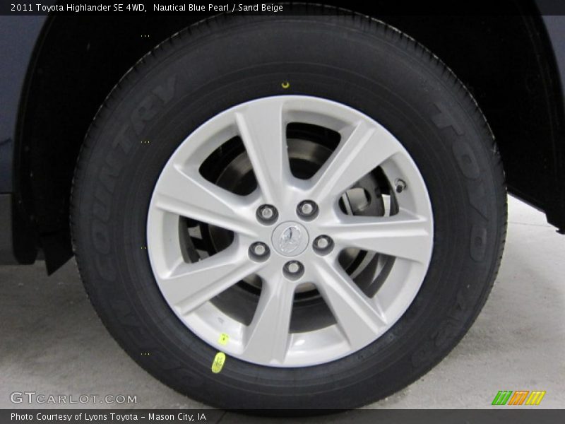 Nautical Blue Pearl / Sand Beige 2011 Toyota Highlander SE 4WD