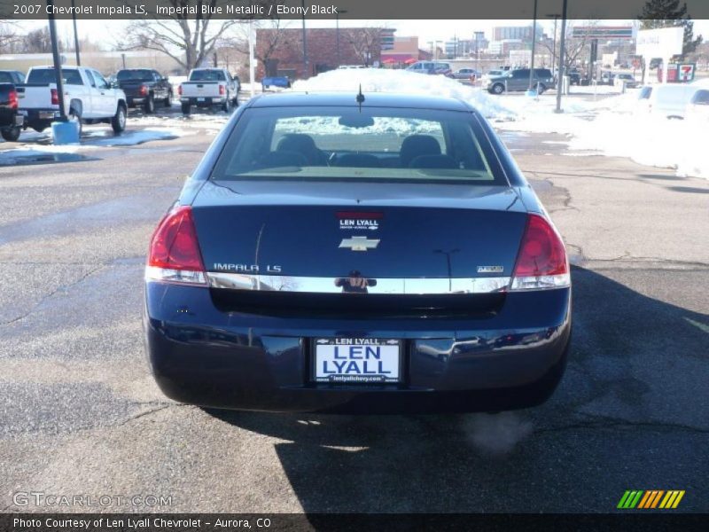 Imperial Blue Metallic / Ebony Black 2007 Chevrolet Impala LS