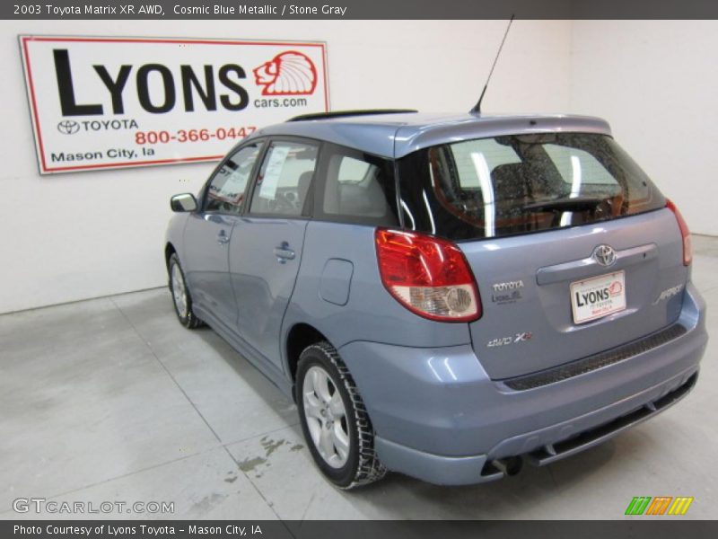 Cosmic Blue Metallic / Stone Gray 2003 Toyota Matrix XR AWD