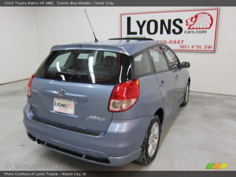 Cosmic Blue Metallic / Stone Gray 2003 Toyota Matrix XR AWD