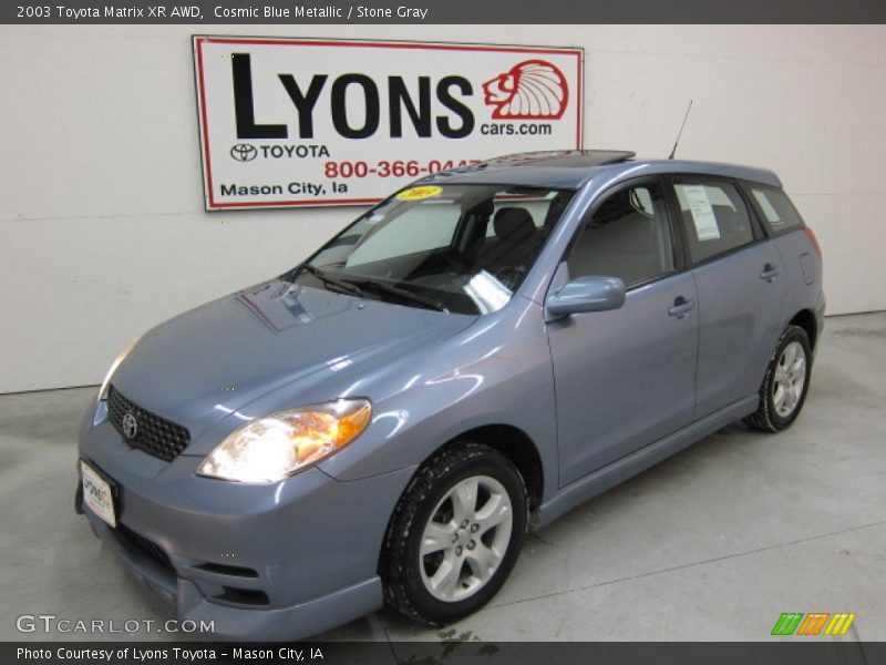 Cosmic Blue Metallic / Stone Gray 2003 Toyota Matrix XR AWD
