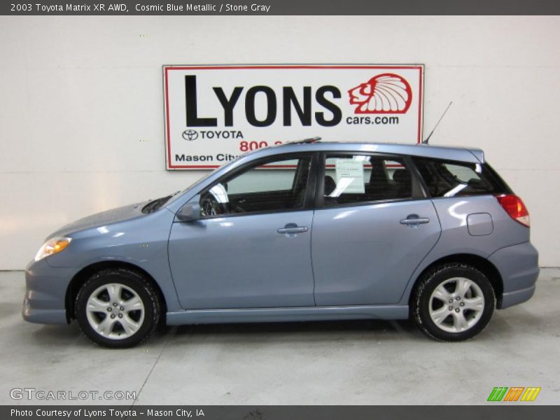 Cosmic Blue Metallic / Stone Gray 2003 Toyota Matrix XR AWD