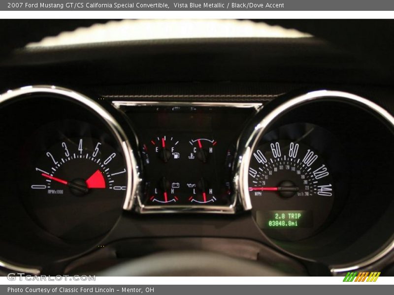 Vista Blue Metallic / Black/Dove Accent 2007 Ford Mustang GT/CS California Special Convertible