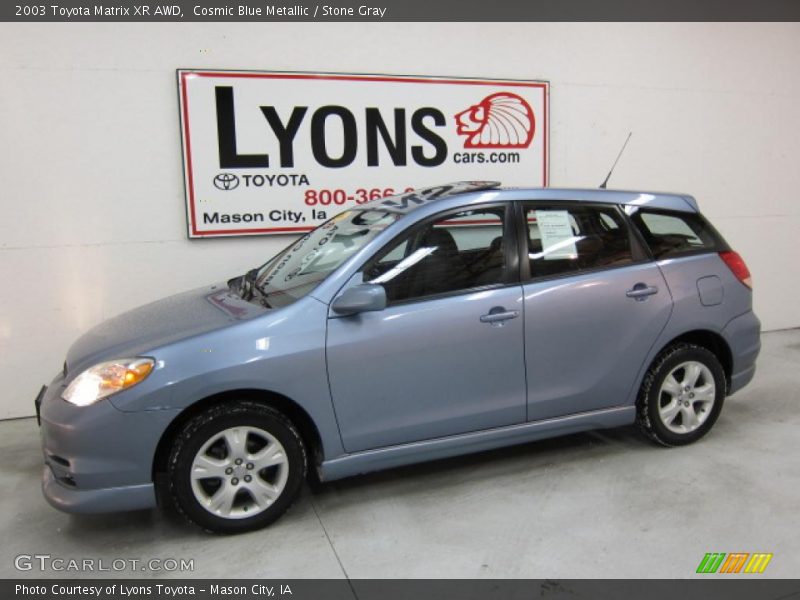 Cosmic Blue Metallic / Stone Gray 2003 Toyota Matrix XR AWD