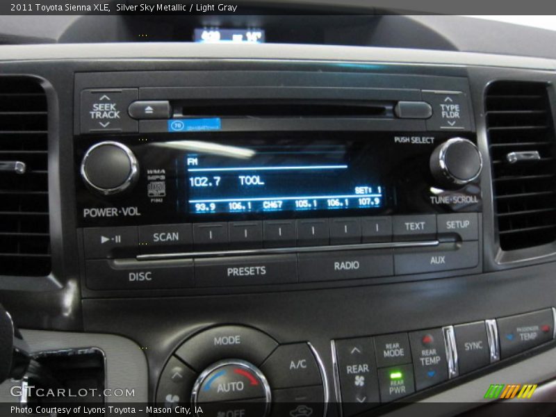 Silver Sky Metallic / Light Gray 2011 Toyota Sienna XLE