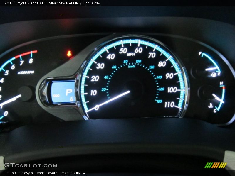 Silver Sky Metallic / Light Gray 2011 Toyota Sienna XLE