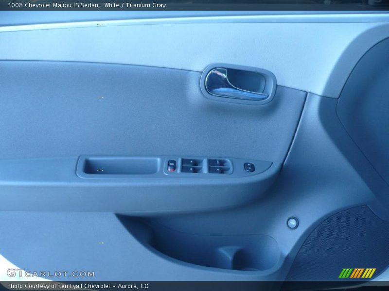White / Titanium Gray 2008 Chevrolet Malibu LS Sedan