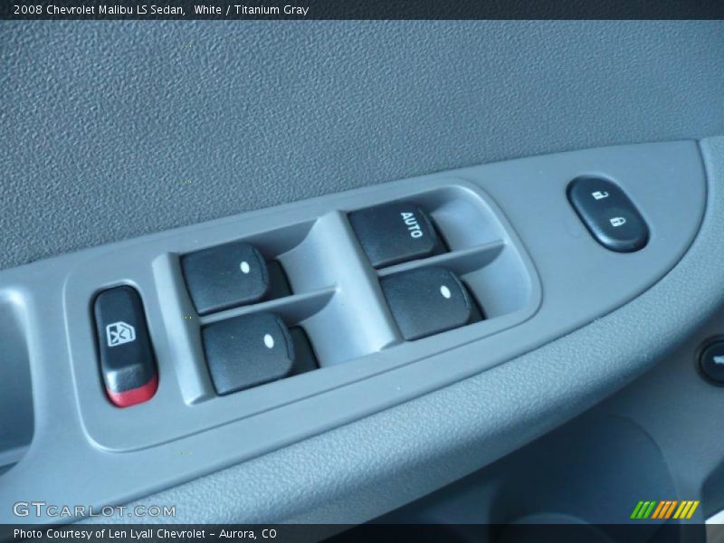 White / Titanium Gray 2008 Chevrolet Malibu LS Sedan