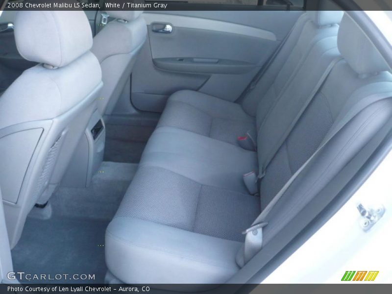 White / Titanium Gray 2008 Chevrolet Malibu LS Sedan