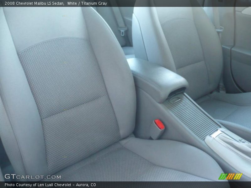 White / Titanium Gray 2008 Chevrolet Malibu LS Sedan