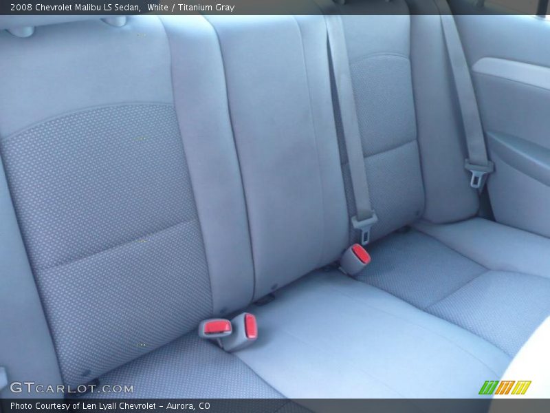White / Titanium Gray 2008 Chevrolet Malibu LS Sedan