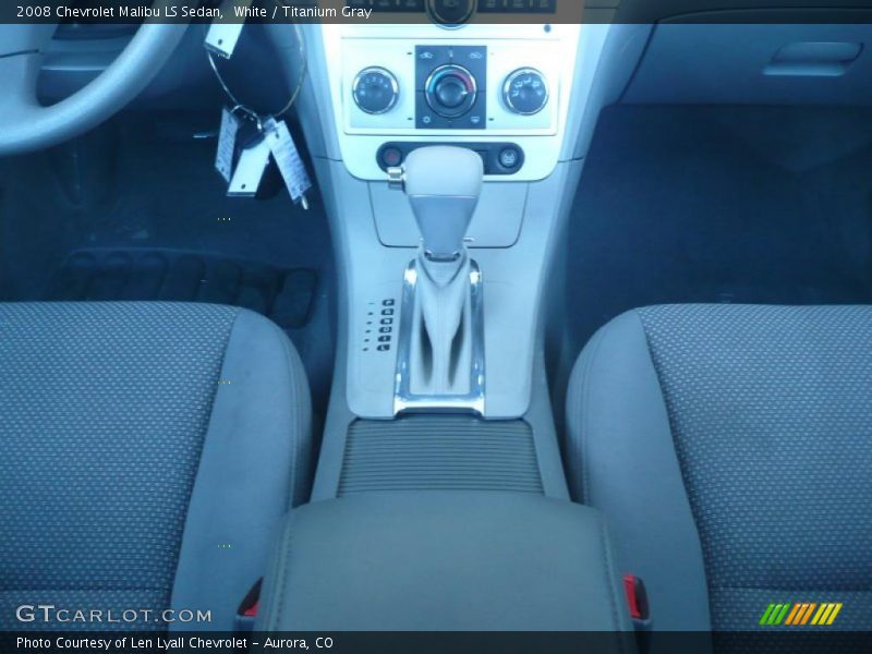 White / Titanium Gray 2008 Chevrolet Malibu LS Sedan