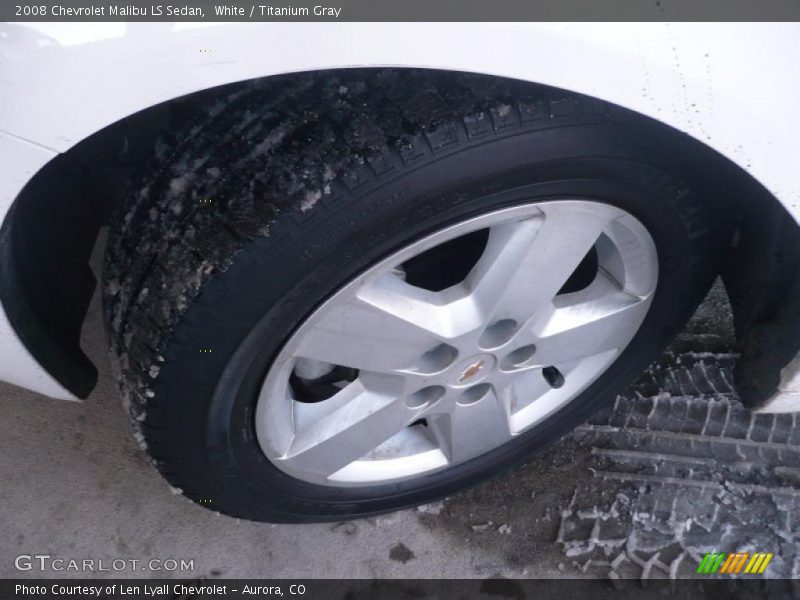 White / Titanium Gray 2008 Chevrolet Malibu LS Sedan