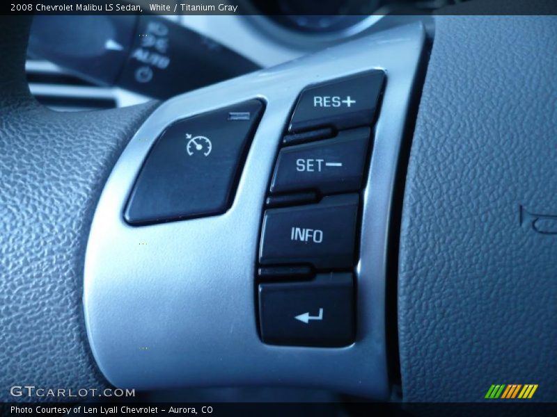 White / Titanium Gray 2008 Chevrolet Malibu LS Sedan