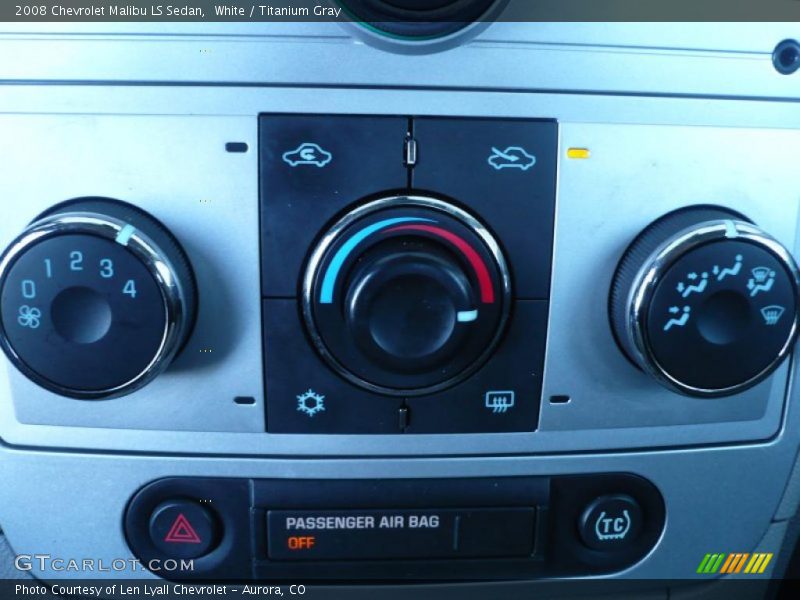 White / Titanium Gray 2008 Chevrolet Malibu LS Sedan