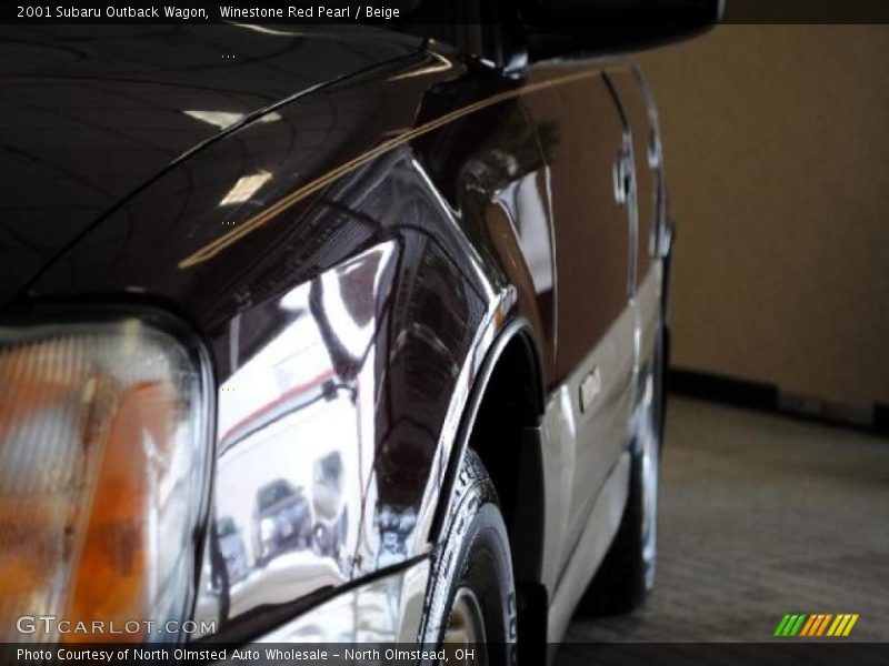 Winestone Red Pearl / Beige 2001 Subaru Outback Wagon