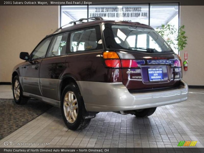 Winestone Red Pearl / Beige 2001 Subaru Outback Wagon