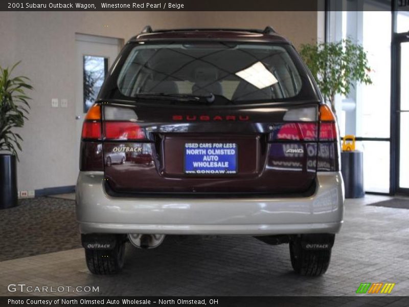 Winestone Red Pearl / Beige 2001 Subaru Outback Wagon