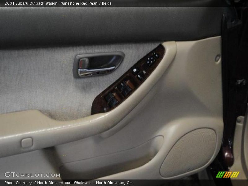 Winestone Red Pearl / Beige 2001 Subaru Outback Wagon