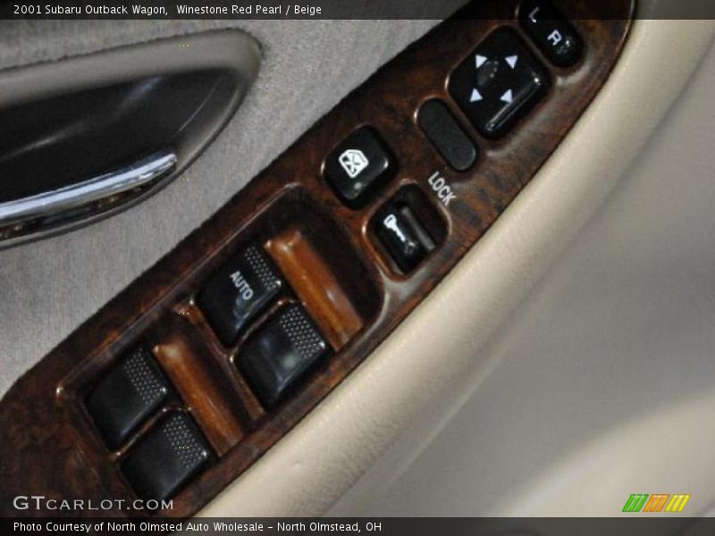 Winestone Red Pearl / Beige 2001 Subaru Outback Wagon