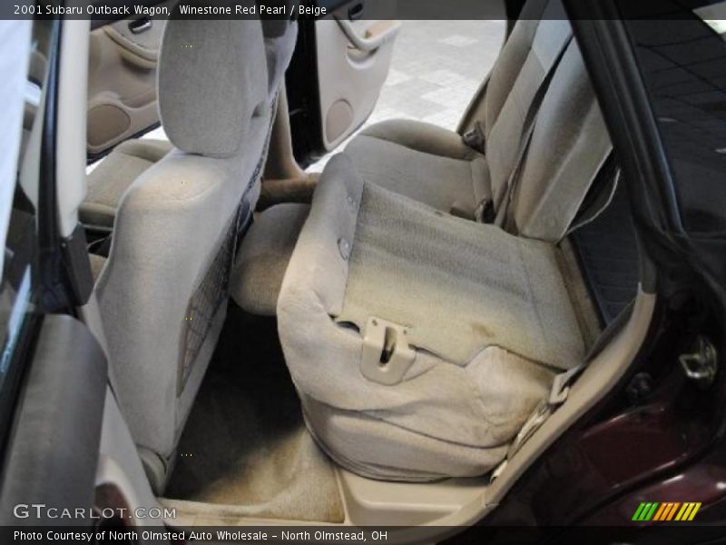 Winestone Red Pearl / Beige 2001 Subaru Outback Wagon