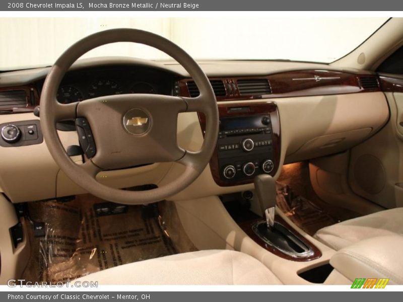 Mocha Bronze Metallic / Neutral Beige 2008 Chevrolet Impala LS