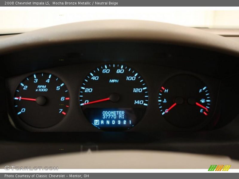 Mocha Bronze Metallic / Neutral Beige 2008 Chevrolet Impala LS