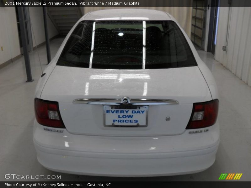 Vibrant White / Medium Graphite 2001 Mercury Sable LS Premium Sedan