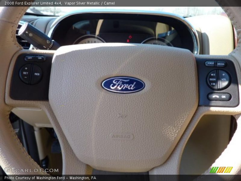 Vapor Silver Metallic / Camel 2008 Ford Explorer Limited 4x4
