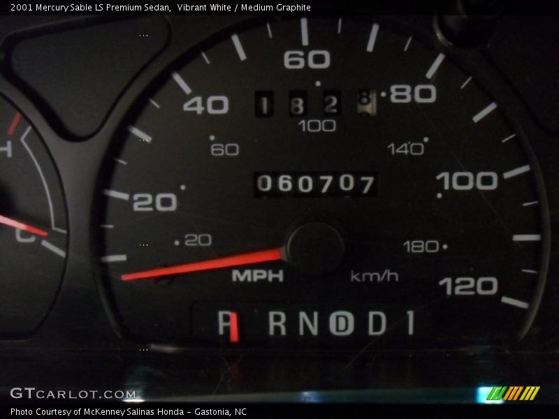 Vibrant White / Medium Graphite 2001 Mercury Sable LS Premium Sedan