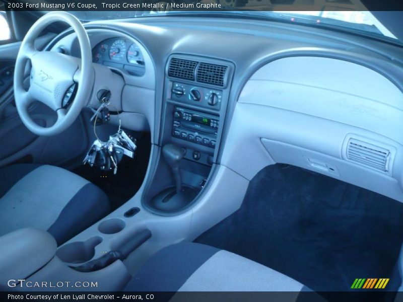 Tropic Green Metallic / Medium Graphite 2003 Ford Mustang V6 Coupe