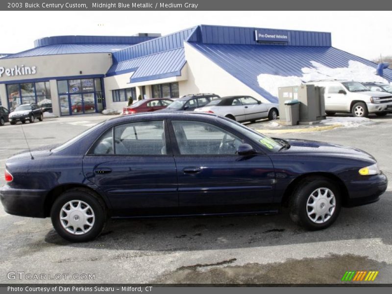 Midnight Blue Metallic / Medium Gray 2003 Buick Century Custom