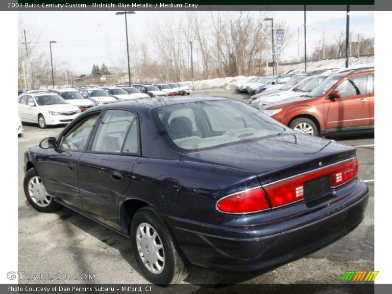 Midnight Blue Metallic / Medium Gray 2003 Buick Century Custom