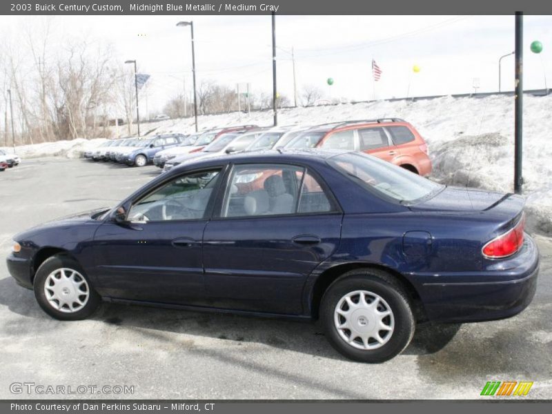 Midnight Blue Metallic / Medium Gray 2003 Buick Century Custom