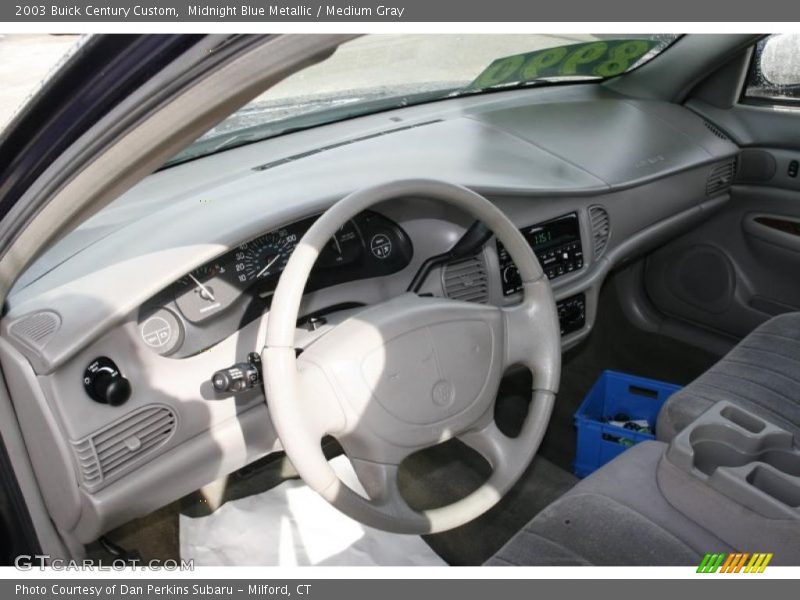 Midnight Blue Metallic / Medium Gray 2003 Buick Century Custom