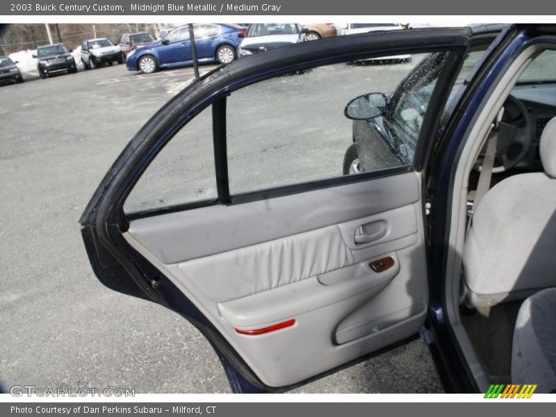 Midnight Blue Metallic / Medium Gray 2003 Buick Century Custom
