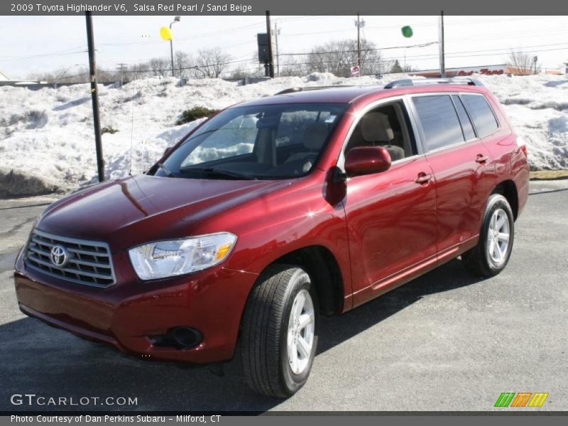 Salsa Red Pearl / Sand Beige 2009 Toyota Highlander V6