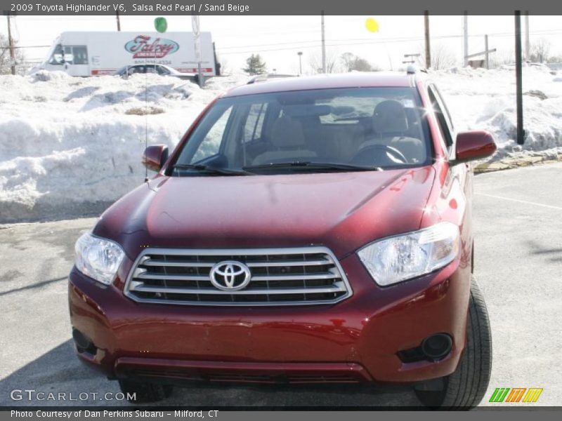Salsa Red Pearl / Sand Beige 2009 Toyota Highlander V6