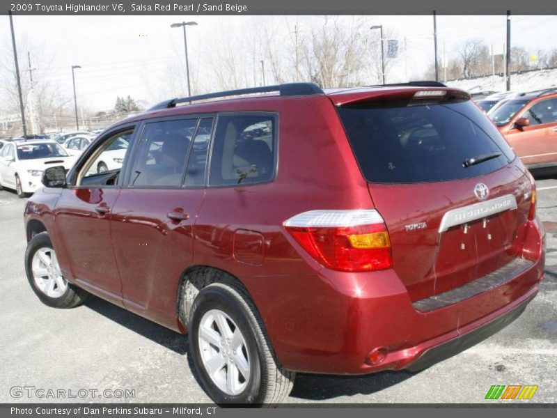 Salsa Red Pearl / Sand Beige 2009 Toyota Highlander V6