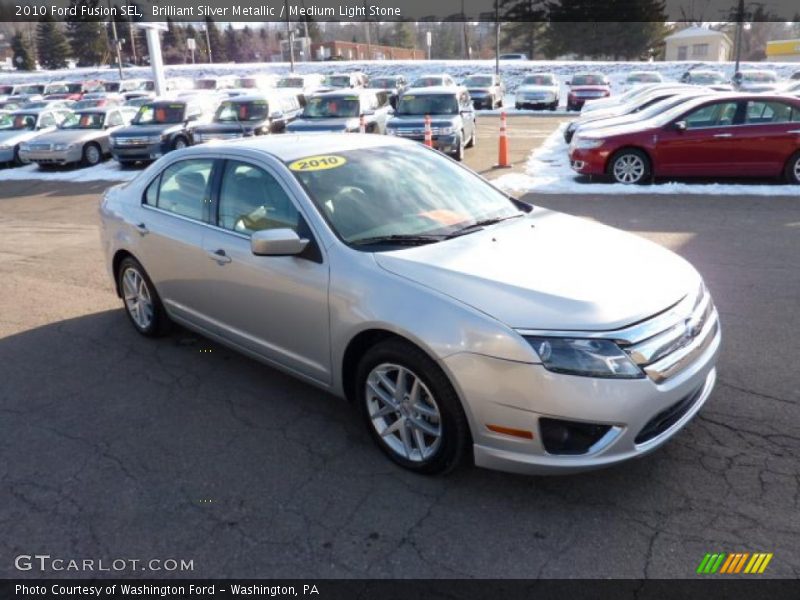 Brilliant Silver Metallic / Medium Light Stone 2010 Ford Fusion SEL