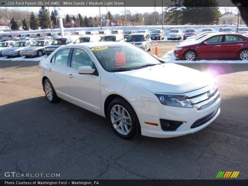 White Suede / Medium Light Stone 2010 Ford Fusion SEL V6 AWD