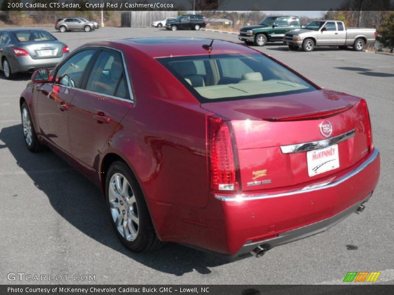 Crystal Red / Cashmere/Cocoa 2008 Cadillac CTS Sedan