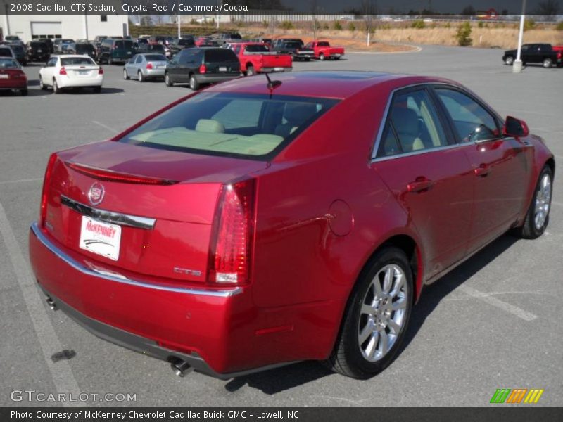 Crystal Red / Cashmere/Cocoa 2008 Cadillac CTS Sedan