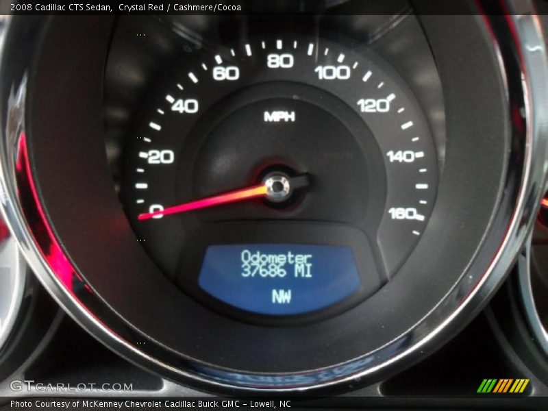 Crystal Red / Cashmere/Cocoa 2008 Cadillac CTS Sedan
