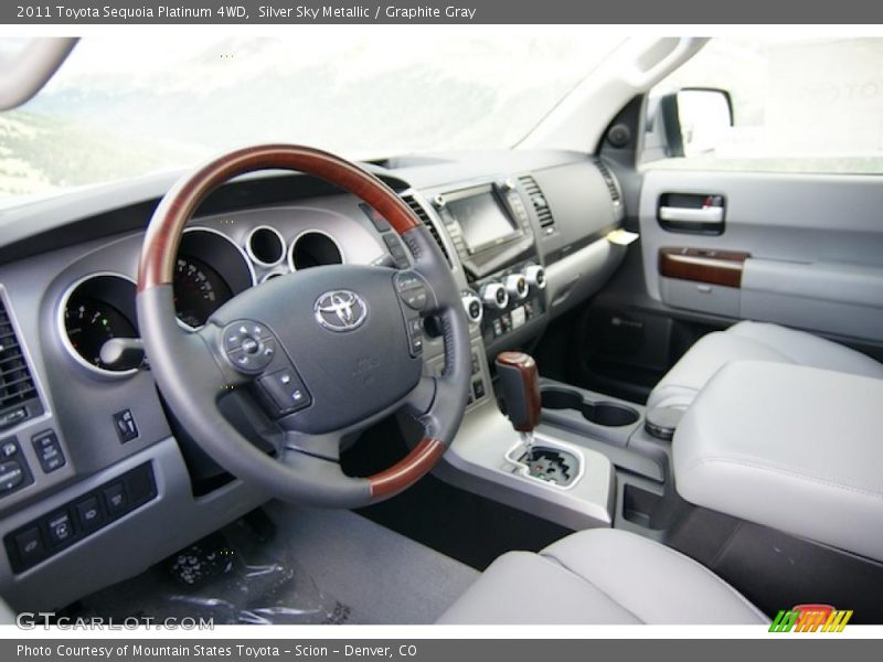 Silver Sky Metallic / Graphite Gray 2011 Toyota Sequoia Platinum 4WD
