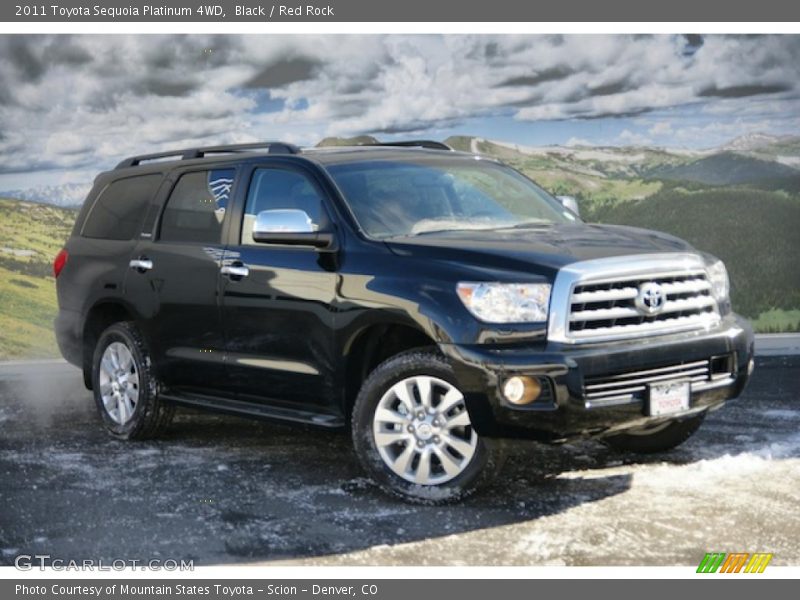 Black / Red Rock 2011 Toyota Sequoia Platinum 4WD